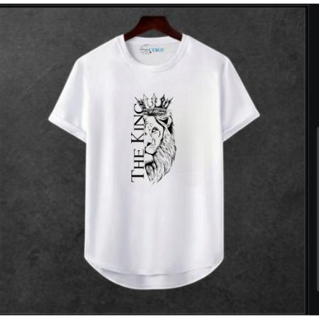 Erkek Ön Baskili T-shirt Plus Model